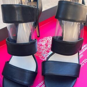 Vince Camuto Black Strappy Heels 8.5 NEW